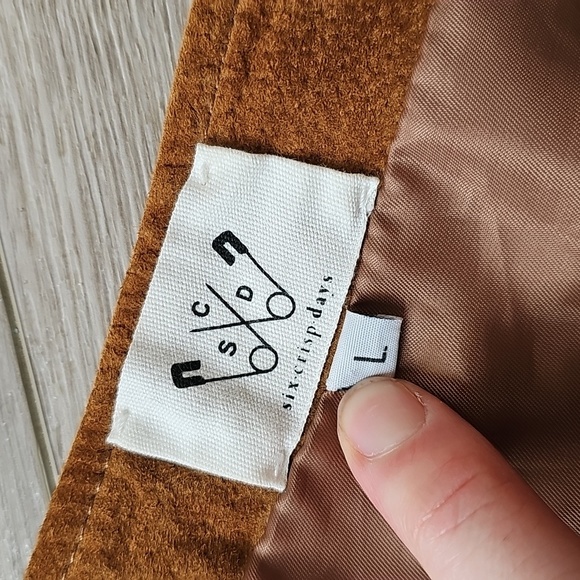 Anthropologie Six Crisp Days Genuine Suede Front Zip Up Mini Skirt Large *flaws* - Picture 13 of 17